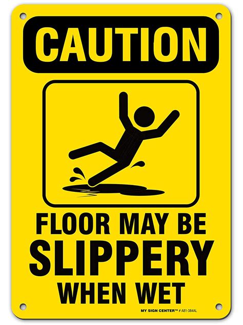 Caution Wet Floor Wall Sign Creative Safety Supply