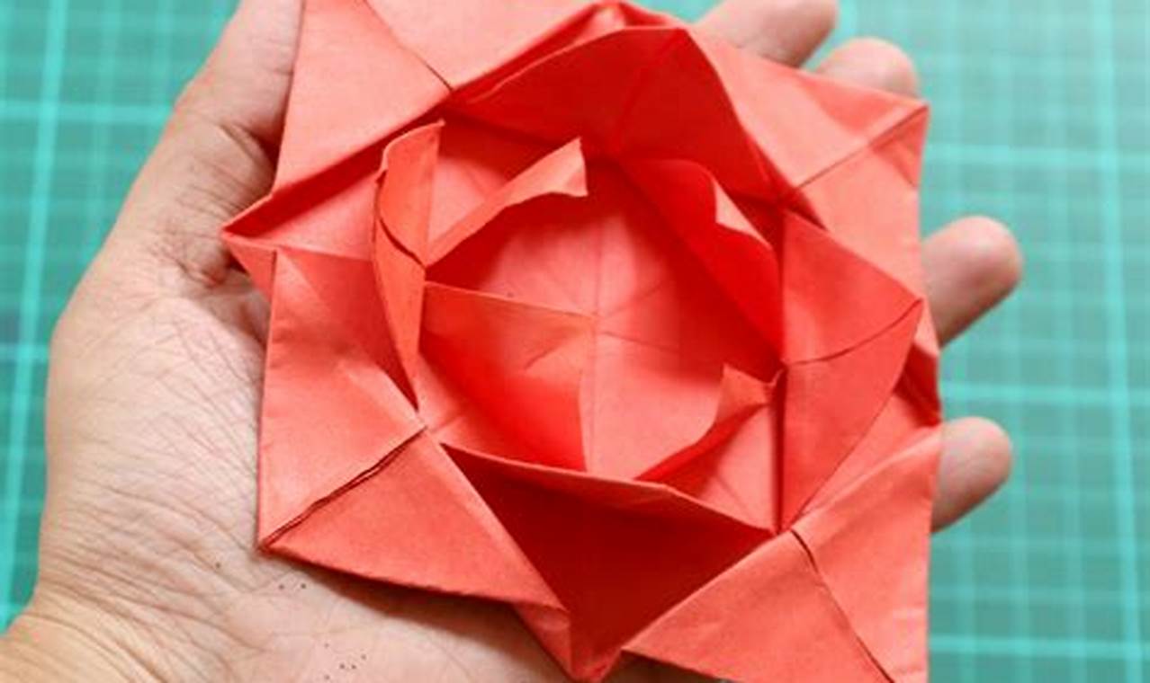 wet fold origami flower