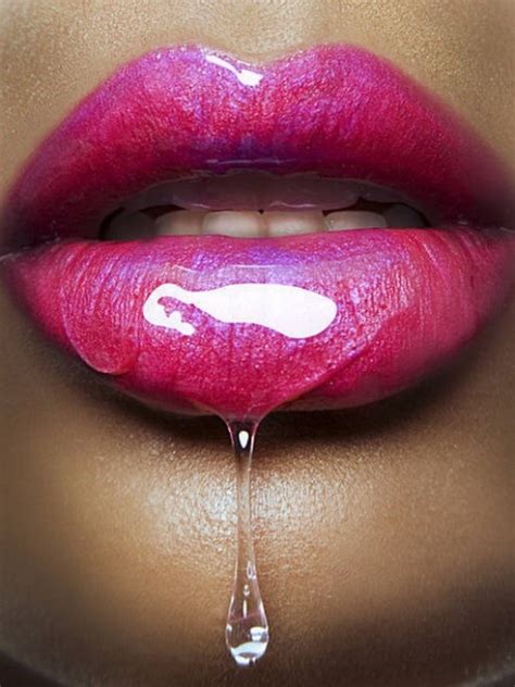 wet lips