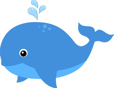 whale in the ocean clipart