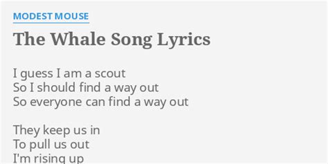 whale song lyrics modest mouse