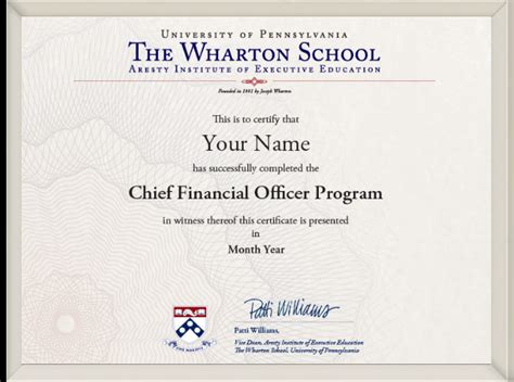 Wharton CFO Program