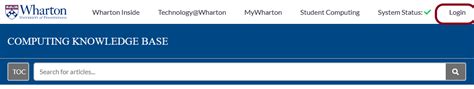 Wharton Login Portal Access