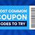 what are common discount codes