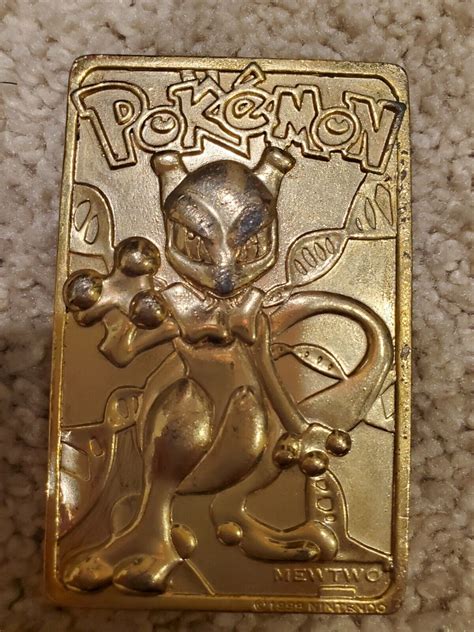 Pikachu 23k gold plated Pokemon trading card 1999 Nintendo Nintendo