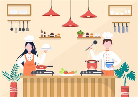 Chefs kids cooking classes template Royalty Free Vector
