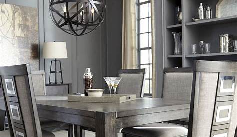 What Color Chairs Go With Gray Dining Table Chadoni Rectangular Extendable Grey