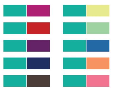 Color Guide What colors match with teal?