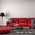 what color rug with red couch