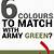 what colors match with army green