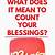 what does counting my blessings mean