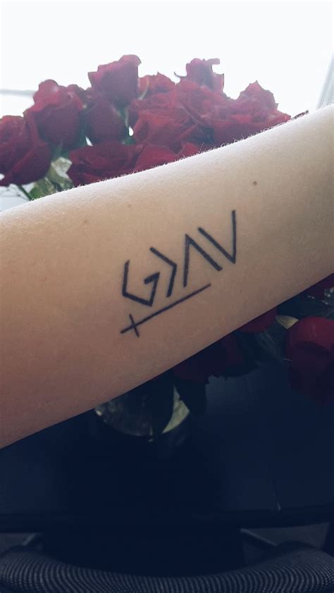 Ink G>/V "God is greater than the ups and downs" Tattoo's