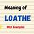 what does loathe mean in english