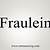 what does mein fraulein mean
