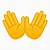 what does open hand emoji mean