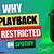 what does playback restricted mean on spotify