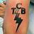 what does tcb with a lightning bolt mean