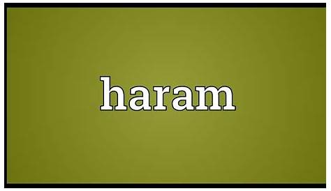 haram meaning and pronunciation - YouTube