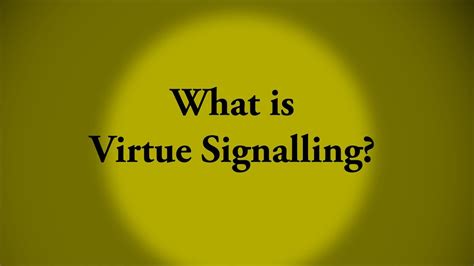 Virtue Signaling as a Vicious Circle Science Matters