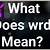 what does wrd mean in text
