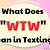 what does wtw mean in texting