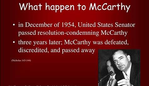 McCarthy doubles down on McCarthyism – Ed Methods