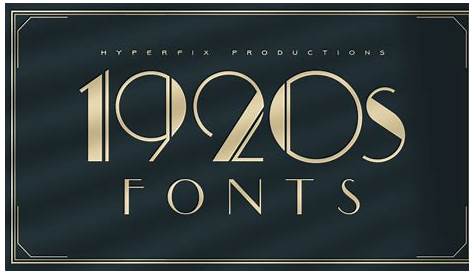Best 1920s Fonts (FREE / Premium) 2020 UPDATED | Hyperpix