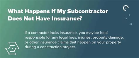 what happens if my subcontractor does not have insurance