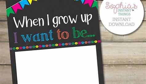 What I Want To Be When I Grow Up Template