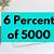 what is 6 percent of 5000