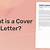 what is a cover letter for a job definition