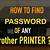 what is default password for brother printer