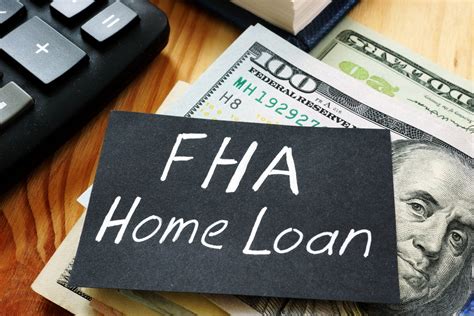 Paper with FHA Loan Federal Housing Administration on a Table Stock
