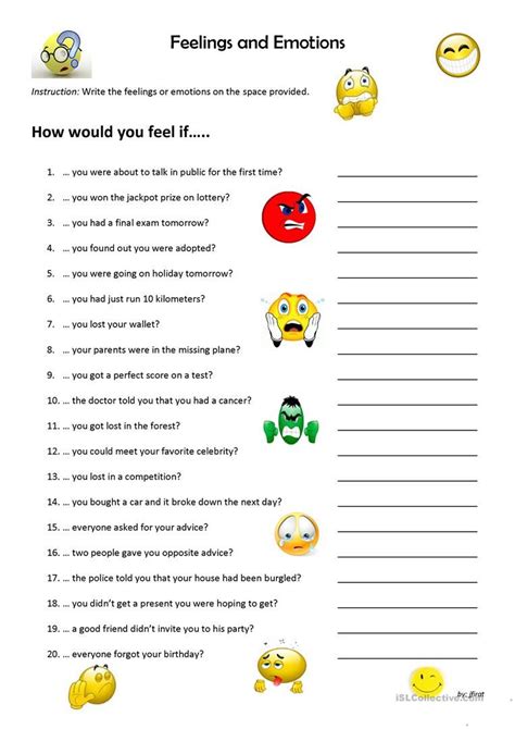 Feelings quiz worksheet Free ESL printable worksheets made by teachers
