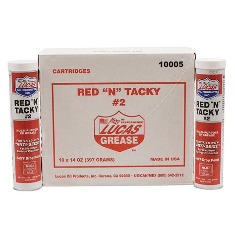 Lucas Oil 1000510 Red "N" Tacky Grease 051611