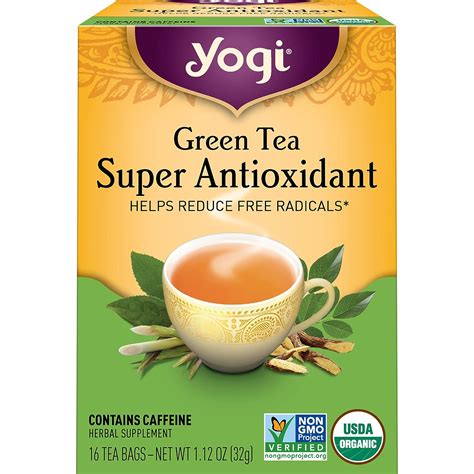 Yogi Herbal Green Tea, Super Antioxidant, 16 ct Buy Online in United