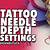 what is the correct needle depth for tattooing?