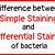 what is the difference between a simple and differential stain