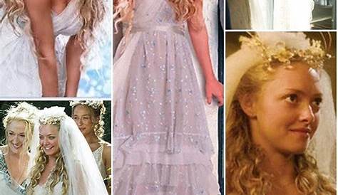 Amanda Seyfried as Aphrodite goddess of Love Mamma mia wedding dress