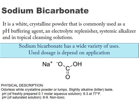 Sodium Bicarbonate Nutrition JD