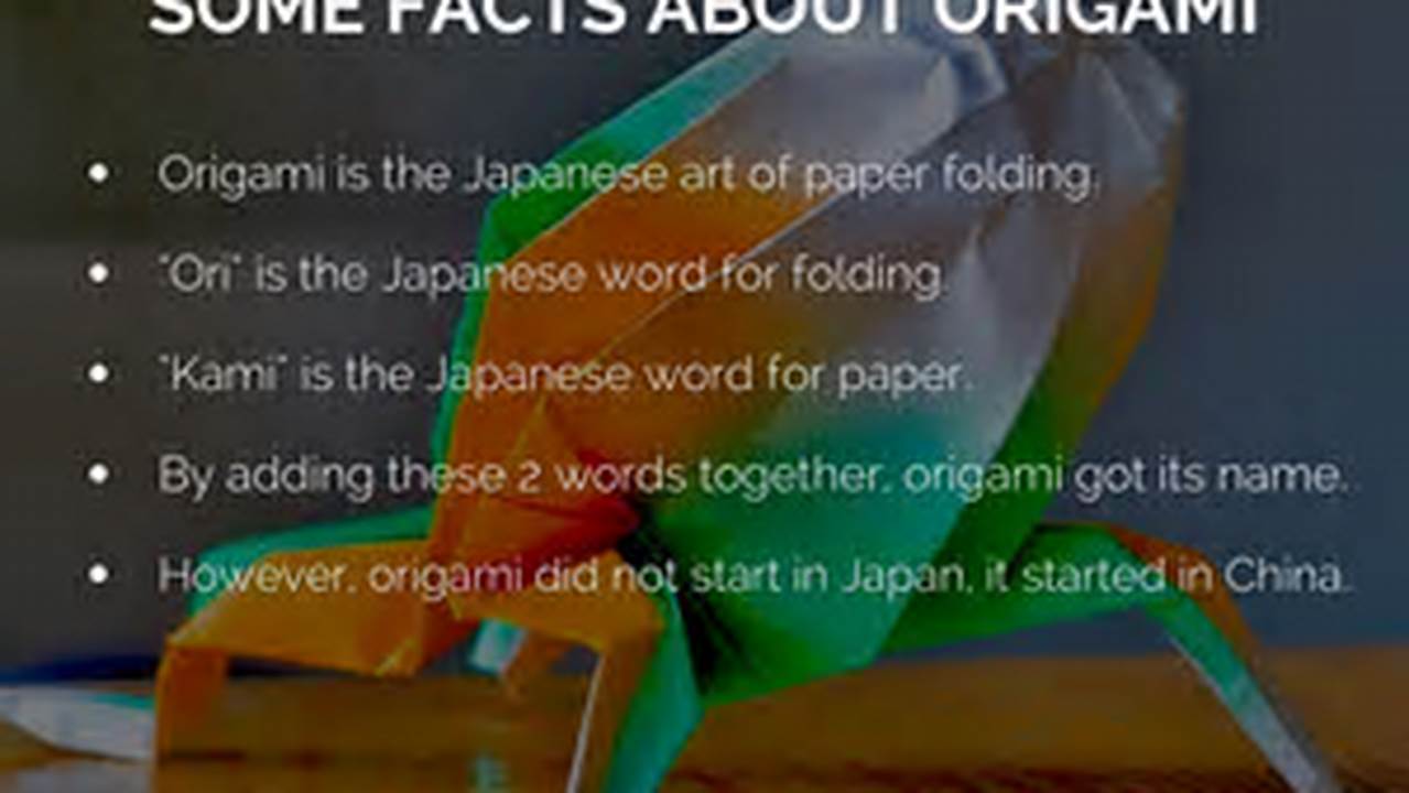 What Is The Meaning Of Origami In English?