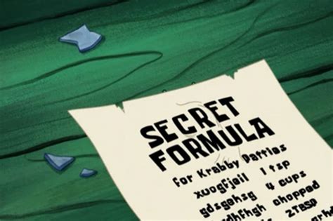 Krabby Patty Recipe Secret Formula