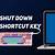what is the shortcut key for shutdown the laptop