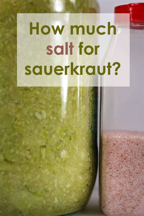 How much Salt do I use for Sauerkraut Sauerkraut, Salt, Learn to cook