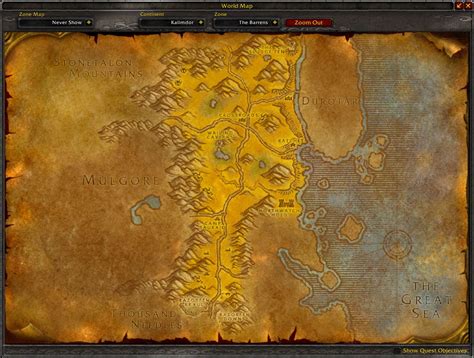 what level is barrens wow