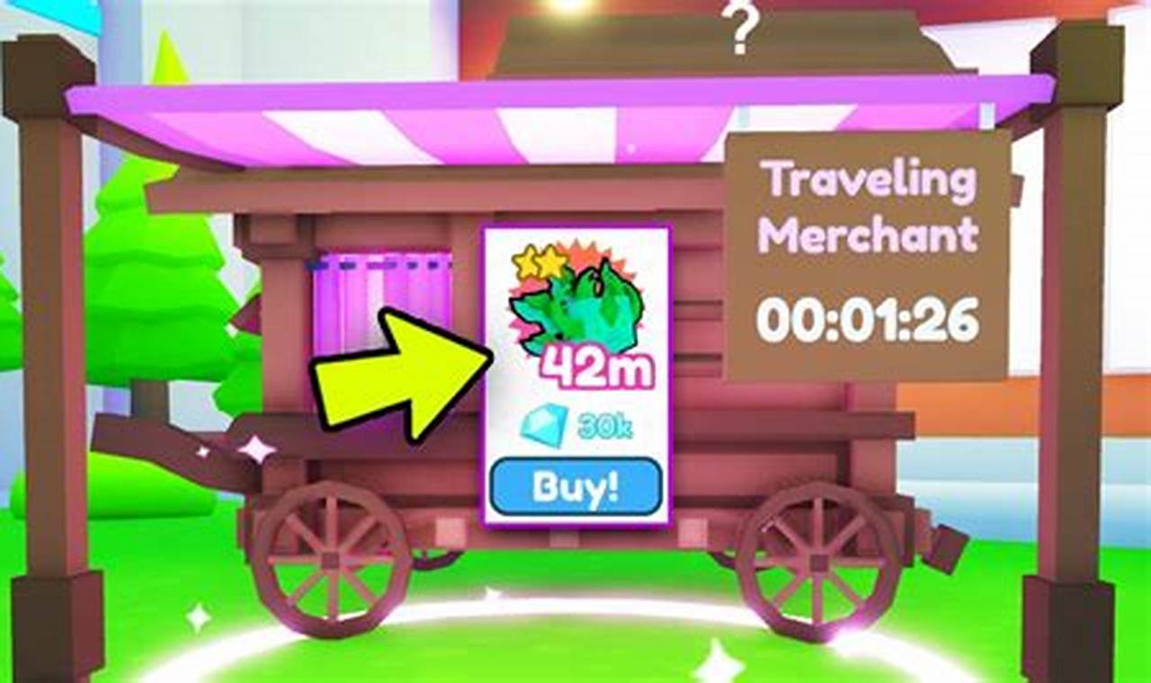 what time traveling merchant spawn in pet simulator x
