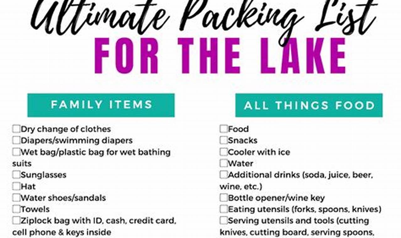 What to Pack for a Lake Trip: The Ultimate Checklist for an Unforgettable Adventure