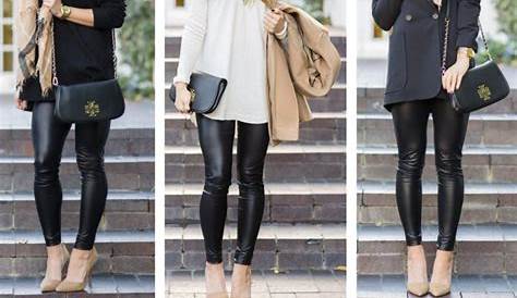 Winter Date Night Outfits with faux leather liquid leggings