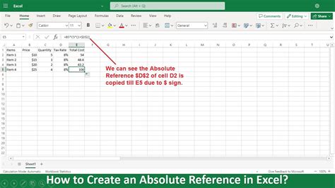 What's An Absolute Cell Reference In Excel