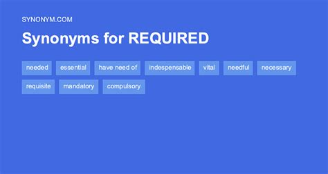 what's another name for required
